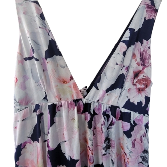 Cynthia Rowley Sz 10 Rose Floral‎ Aurora Sleeveless Long Flowy Maxi Dress - Picture 9 of 16